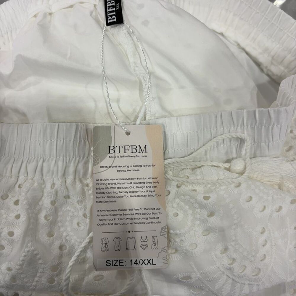 White Eyelet Maxi Skirt - Classic Women's Maxi - Picture 5 of 5